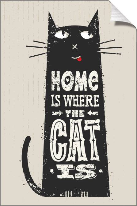 Купить и печать на заказ Картины Дом там, где кот
