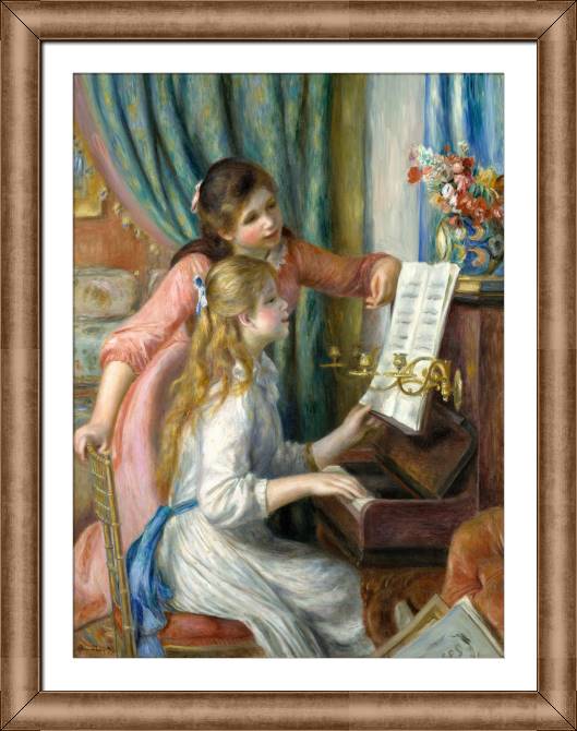 Купить и печать на заказ Репродукции картин Девушки за пианино
