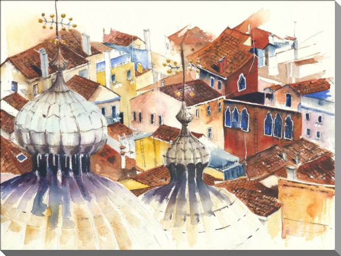 Купить и печать на заказ Картины Крыши Флоренция