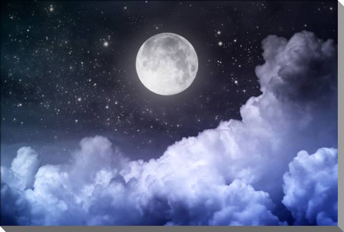 Картины Night sky with moon