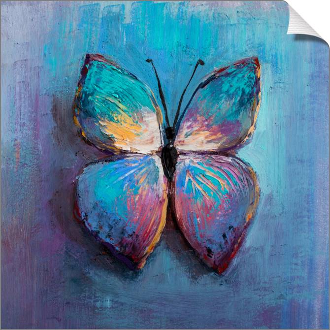 Купить и печать на заказ Картины Живописная бабочка