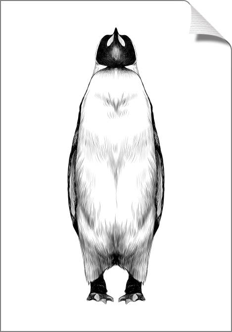 Купить и печать на заказ Картины Арт пингвин графика