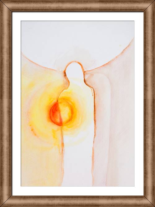 Купить и печать на заказ Репродукции картин Абстрактный силуэт со свечой