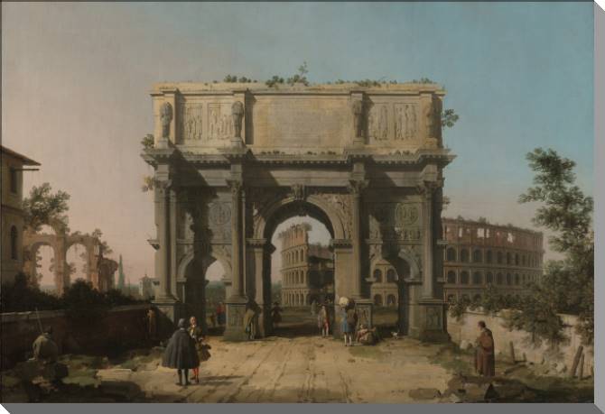 Купить и печать на заказ Картины Вид на арку Константина с Колизеем