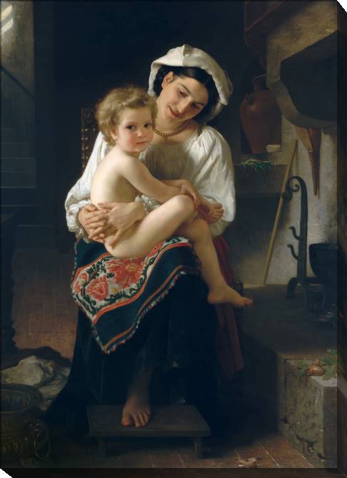 Купить и печать на заказ Картины Молодая мать с ребенком
