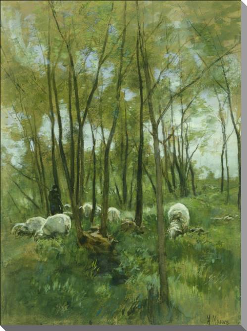 Paintings Sheep in the forest (Anton Mauve)