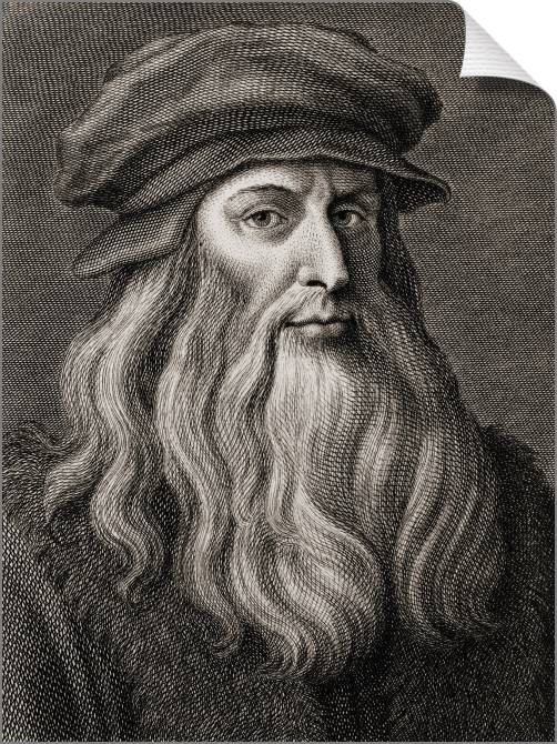 Купить и печать на заказ Картины Гравюра Леонардо да Винчи