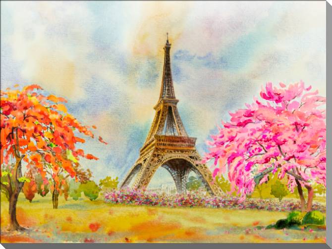 Картины Paris watercolor