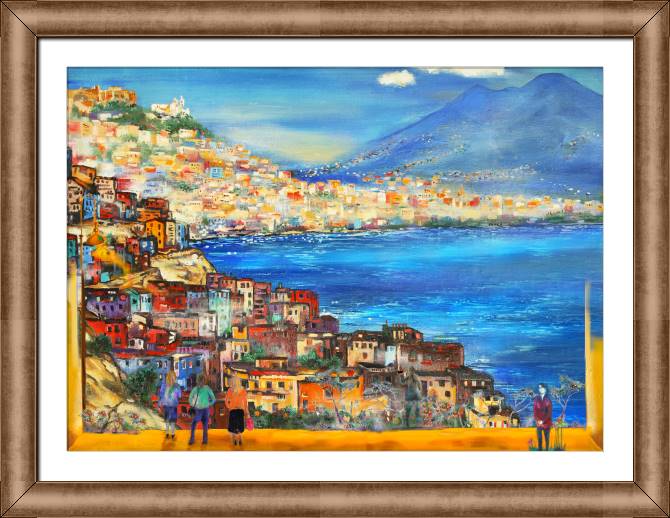 Купить и печать на заказ Репродукции картин Прекрасный вид на Неаполь