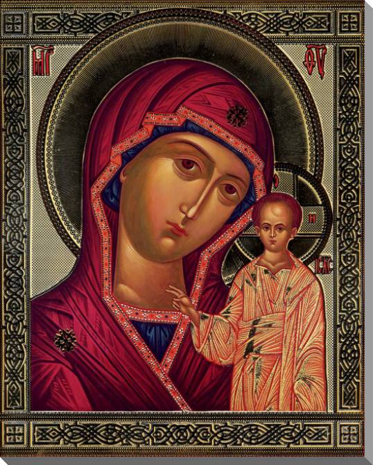 Купить и печать на заказ Картины Казанская икона Божией Матери