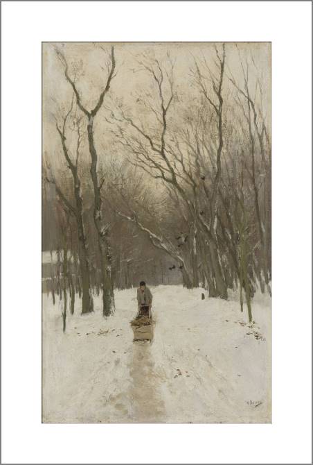 Купить и печать на заказ Картины Зима в Схевенингских лесах