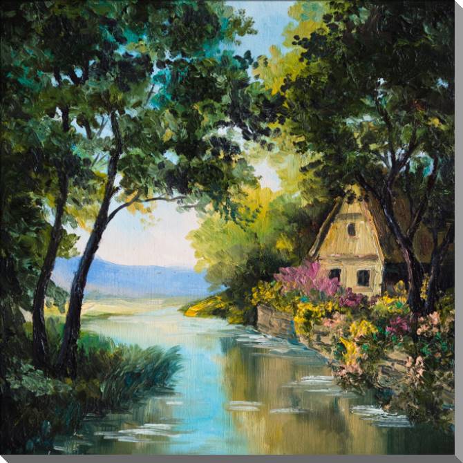 Paintings House by the river