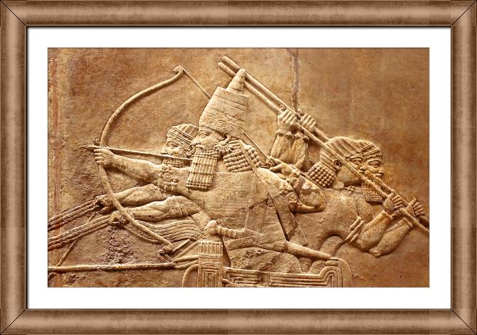 Купить и печать на заказ Репродукции картин Ассирийский рельеф