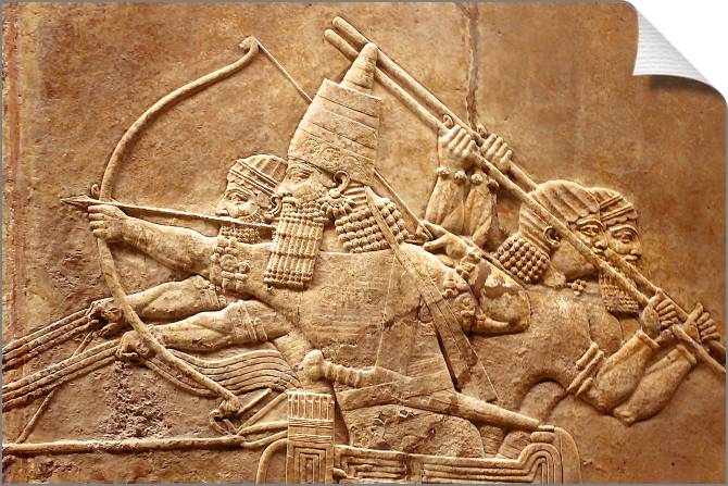 Купить и печать на заказ Картины Ассирийский рельеф