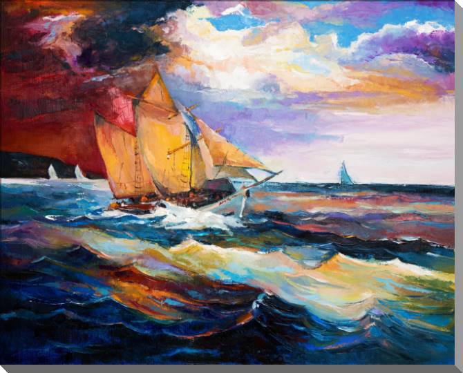 Картины The sailboat and the sea