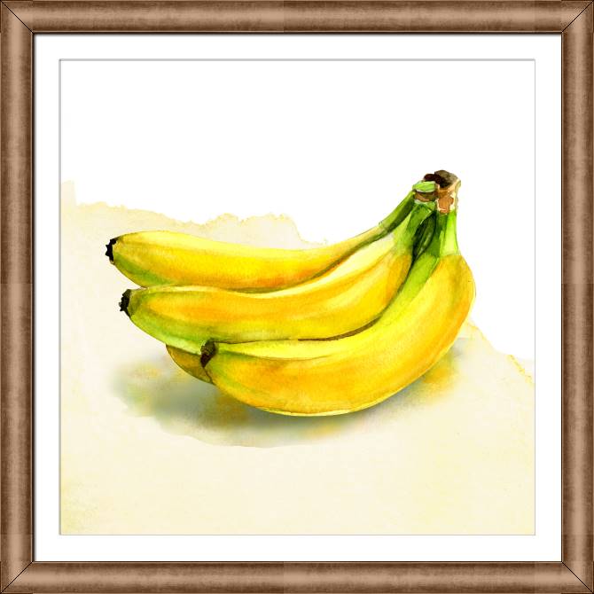 Купить и печать на заказ Репродукции картин Бананы акварель