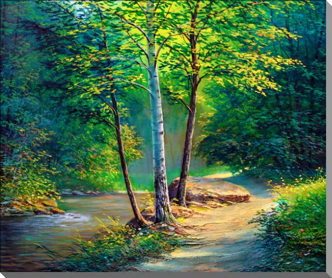 Картины Vivid forest landscape