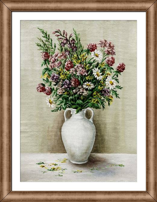 Купить и печать на заказ Репродукции картин Букет полевых цветов