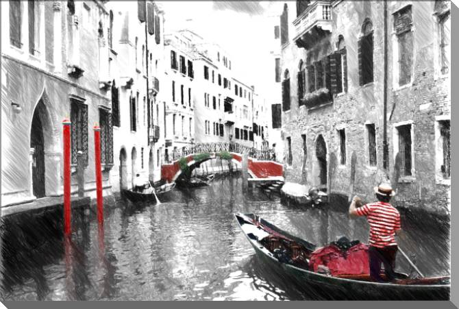 Купить и печать на заказ Картины Венеция гондола