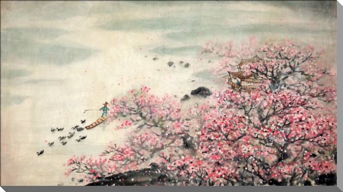 Картины Landscape with Sakura