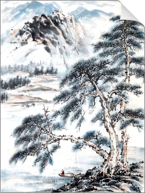 Купить и печать на заказ Картины Китайская живопись пейзаж