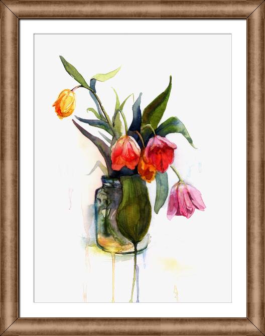 Купить и печать на заказ Картины Акварельные тюльпаны