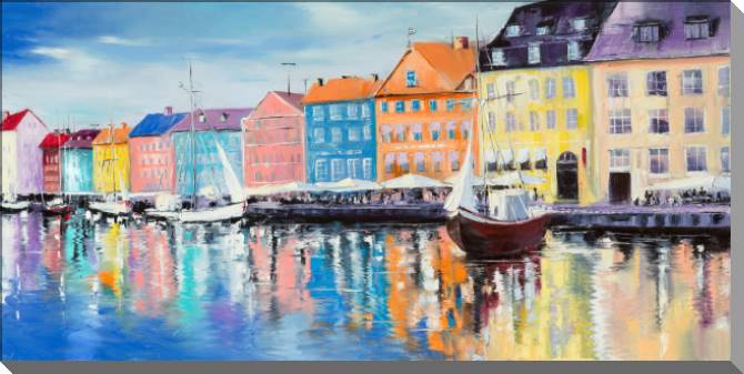 Купить и печать на заказ Картины Копенгаген в сияющий день