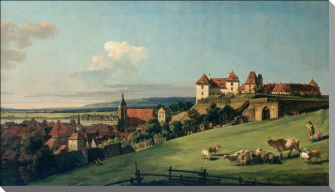 Купить и печать на заказ Картины Вид Пирны от замка Зонненштайн