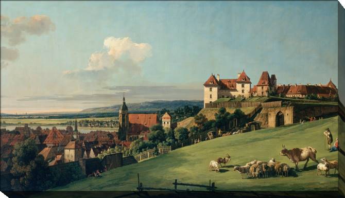 Купить и печать на заказ Картины Вид Пирны от замка Зонненштайн