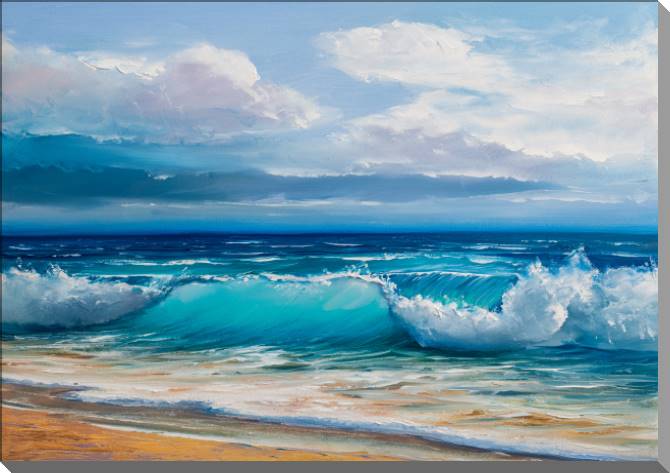 Paintings Blue sea waves