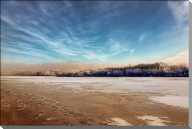 Купить и печать на заказ Картины Замерзшее озеро, Беларусь