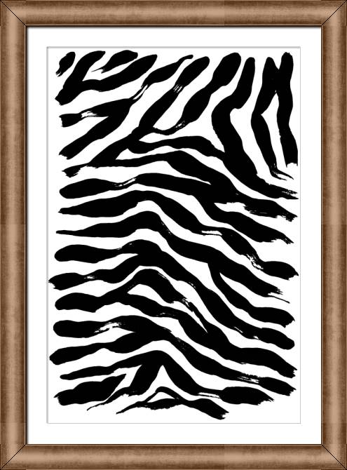 Купить и печать на заказ Репродукции картин Векторная текстура узор зебры