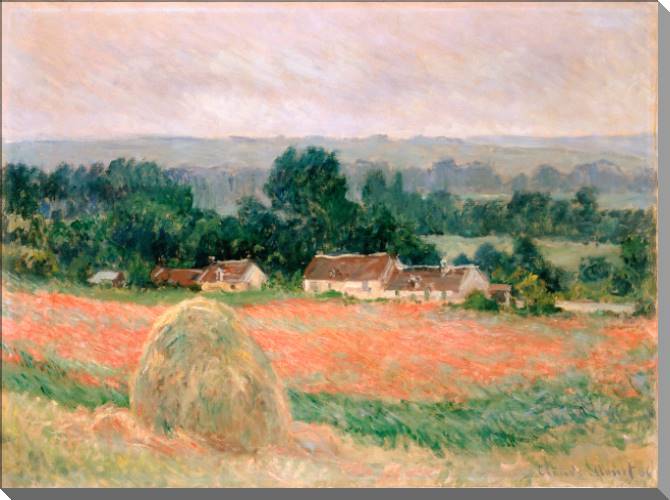 Paintings Haystack at Giverny (Claude Monet)