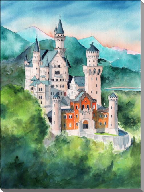 Купить и печать на заказ Картины Замок Нойшванштайн