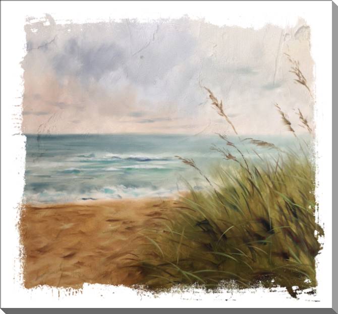 Купить и печать на заказ Картины Вид на пляж с дюнами