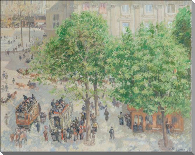 Картины Place du théâtre français in Paris (Camille Pissarro)